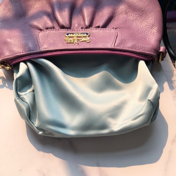 Coach Madison Glazed Wristlet Pochette Lavender NWT flaws - Picture 6 of 14
